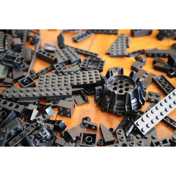 2 lbs. Pounds 8oz Mixed Lot Lego Bulk Black Bricks Pieces Plates Blocks - Picture 13 of 16